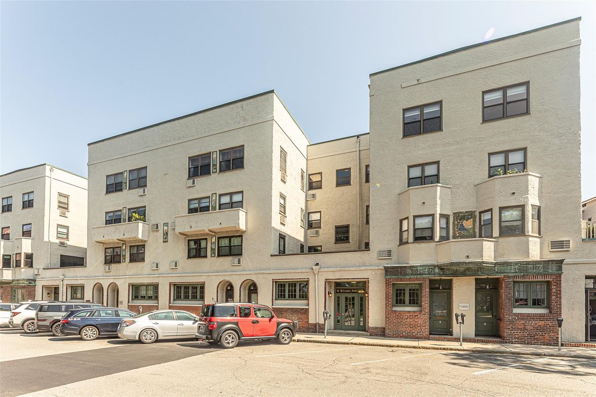 Exterior, Facade, Brick Facade, Condo Building
