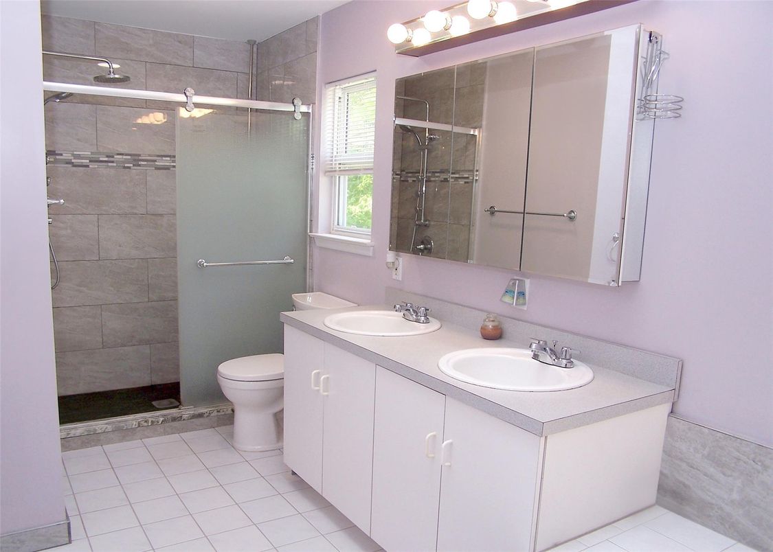 Bathroom, Dual Sink Vanities, Glass Shower, Interior