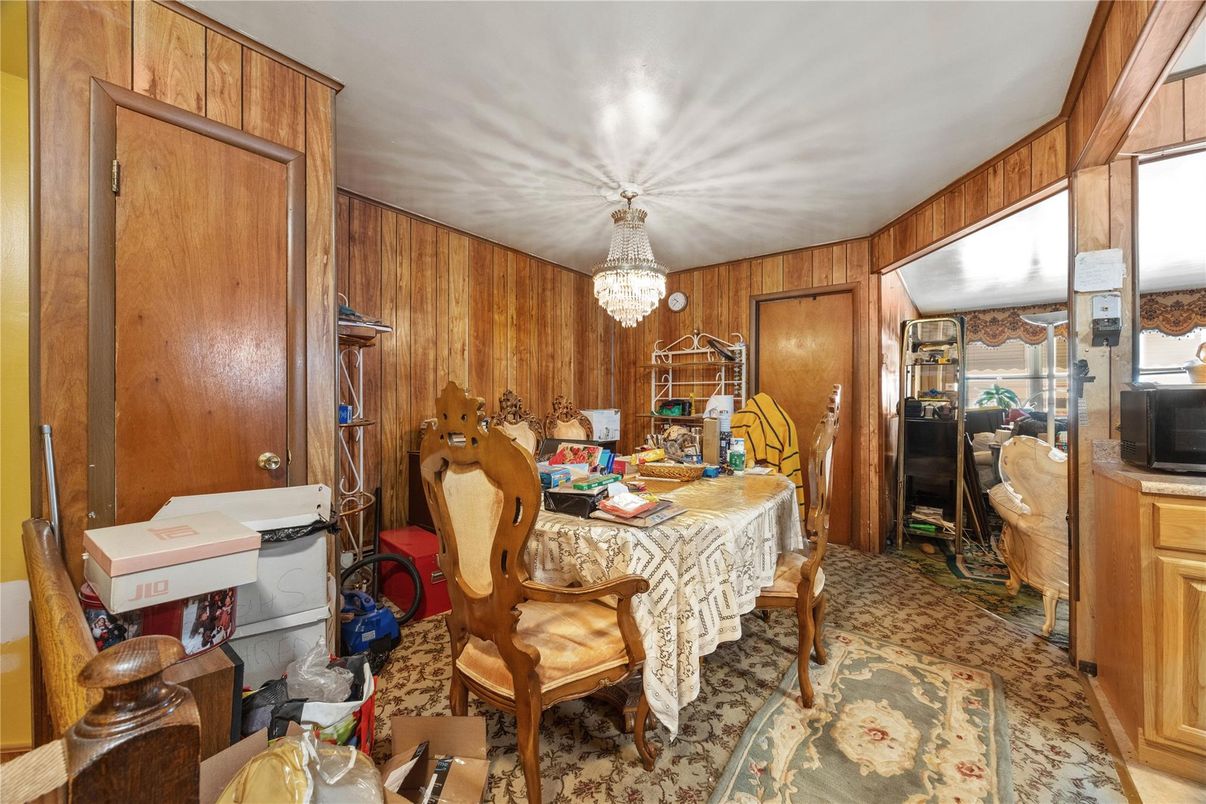 Chandelier, Dining room, Interior, Wooden Walls