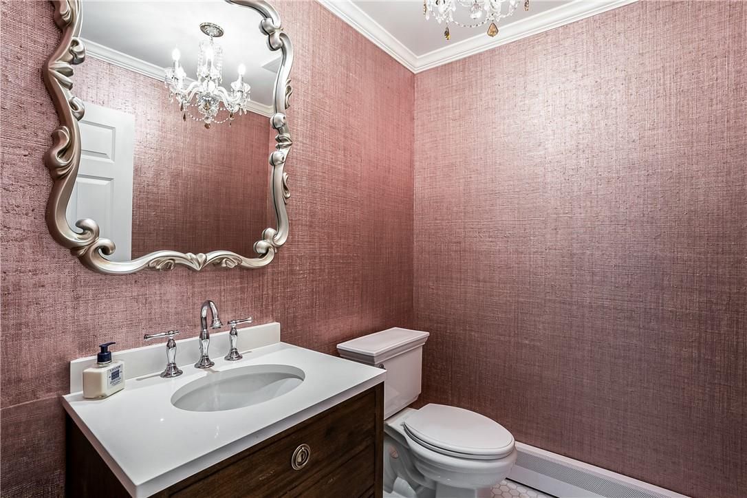 Bathroom, Chandelier, Interior
