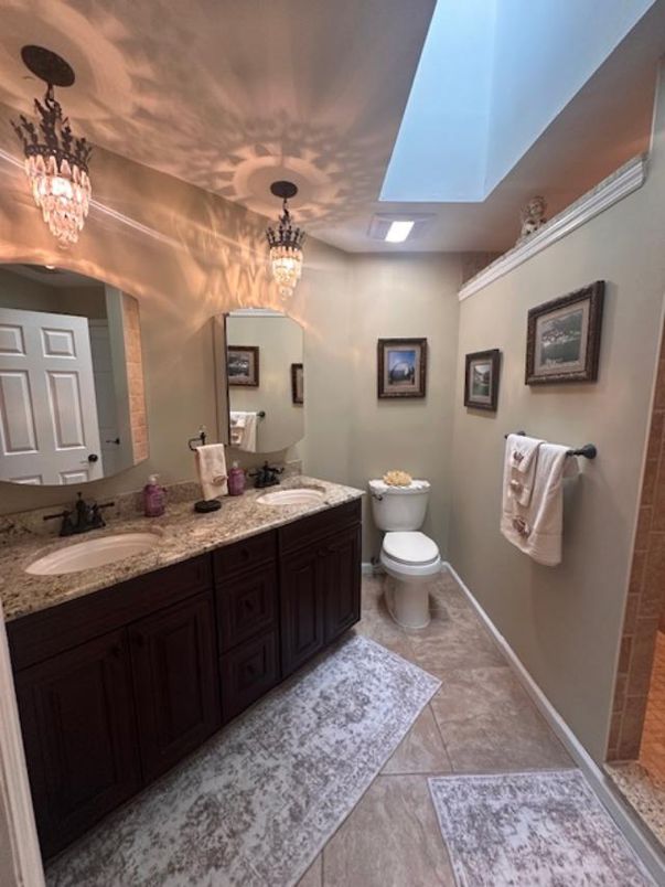 Bathroom, Chandelier, Dual Sink Vanities, Interior