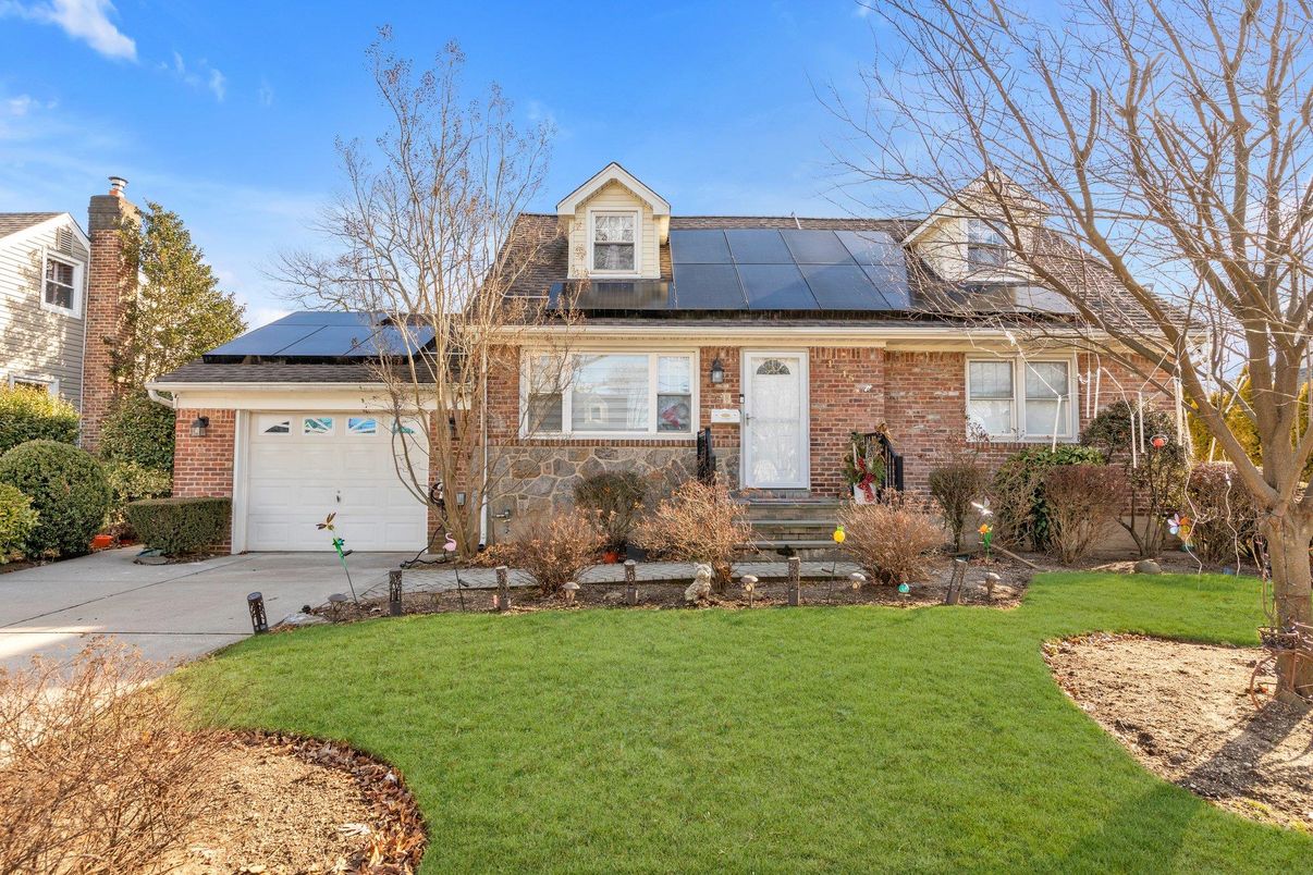 Attached, Exterior, Facade, Brick Facade, Solar Panels, Cape Cod