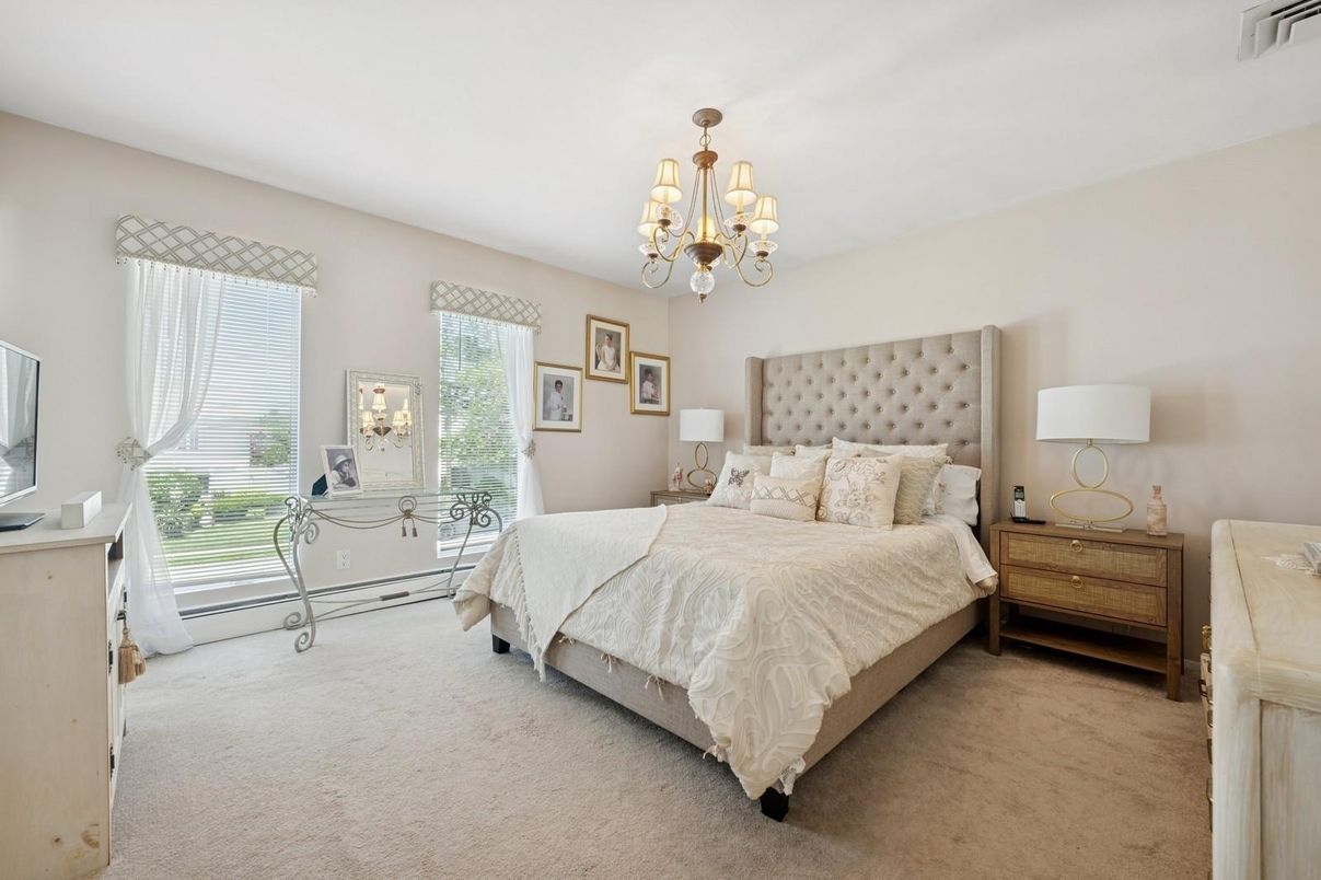 Bedroom, Chandelier, Interior