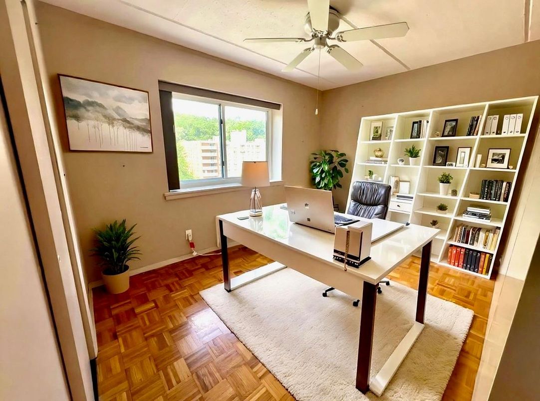 Home Office, Interior, Wood Texture Flooring