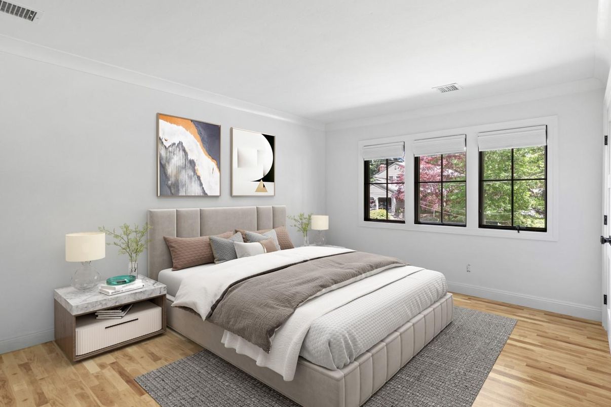 Bedroom, Interior, Wood Texture Flooring