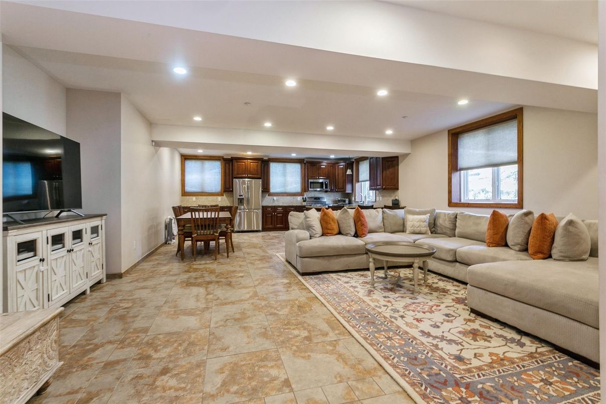 Dining room, Interior, Kitchen, Living room, Recessed Lighting, Stainless Steel Appliances