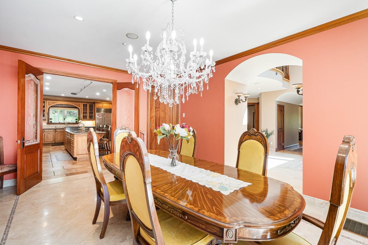 Chandelier, Dining room, Interior, Kitchen, Recessed Lighting