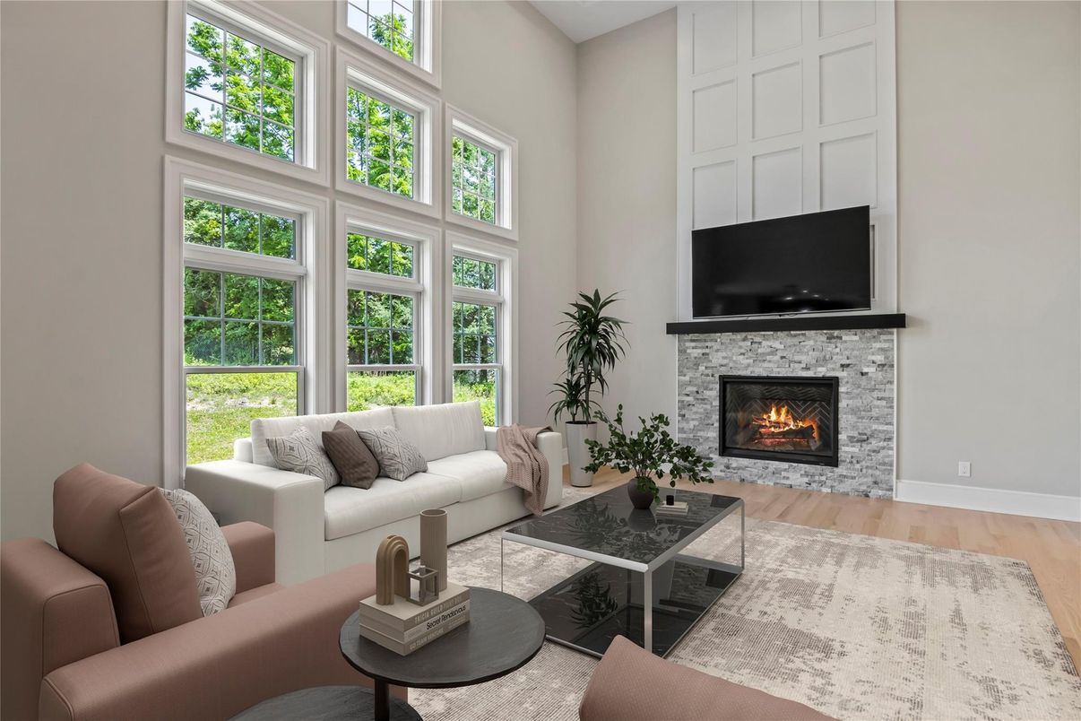 Fireplace, Interior, Living room, Wood Texture Flooring