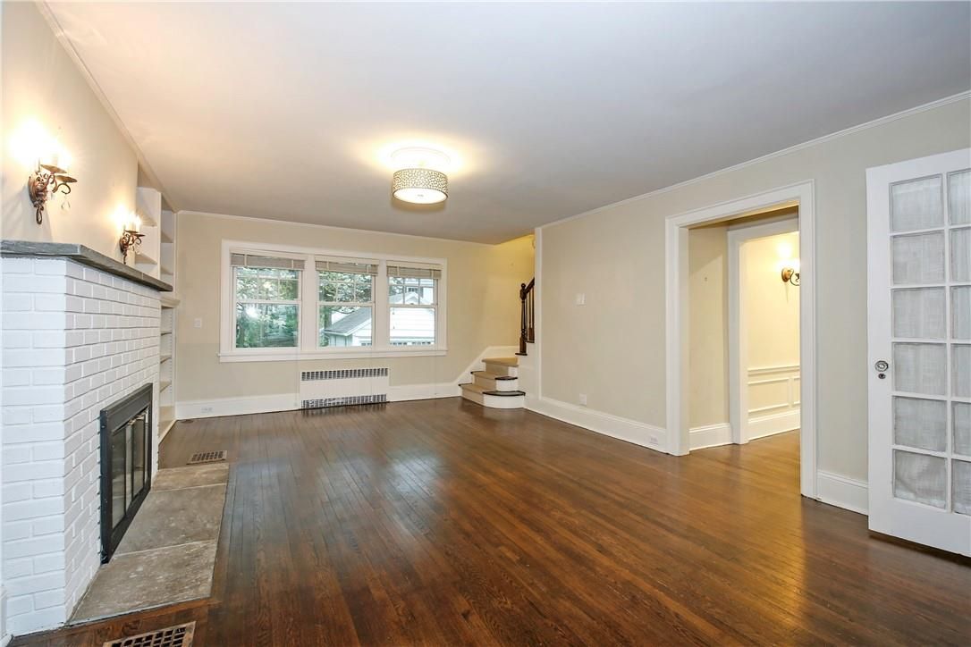 Empty room, Fireplace, Interior, Wood Texture Flooring