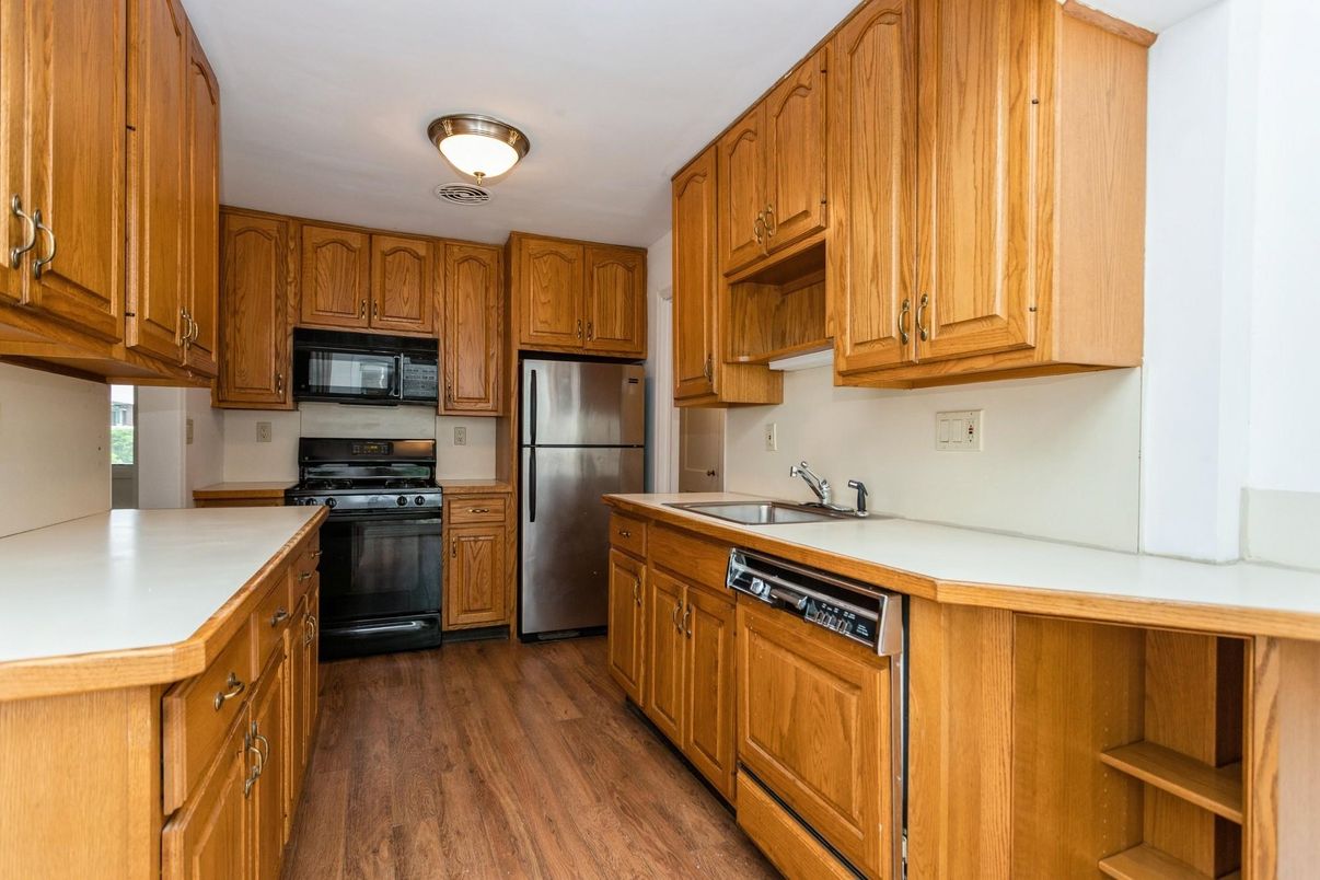 Interior, Kitchen, Wood Texture Flooring