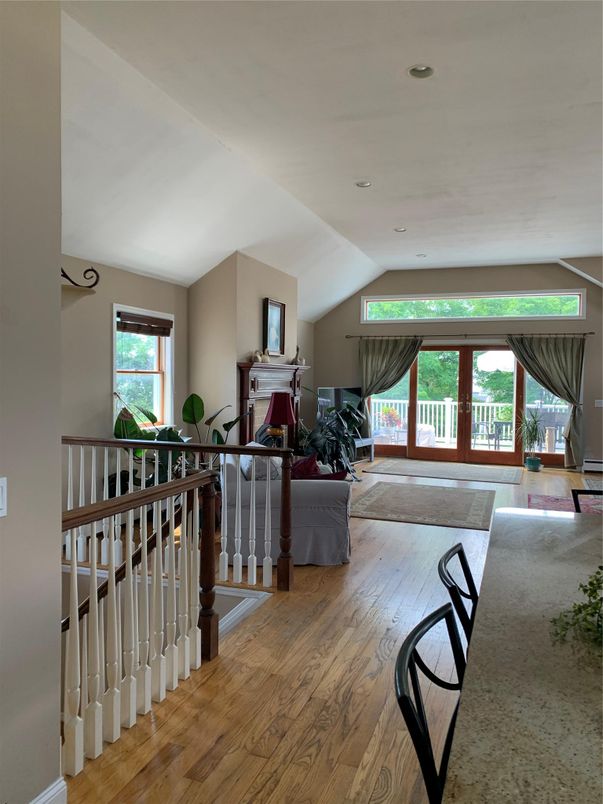 Fireplace, Interior, Recessed Lighting, Wood Texture Flooring