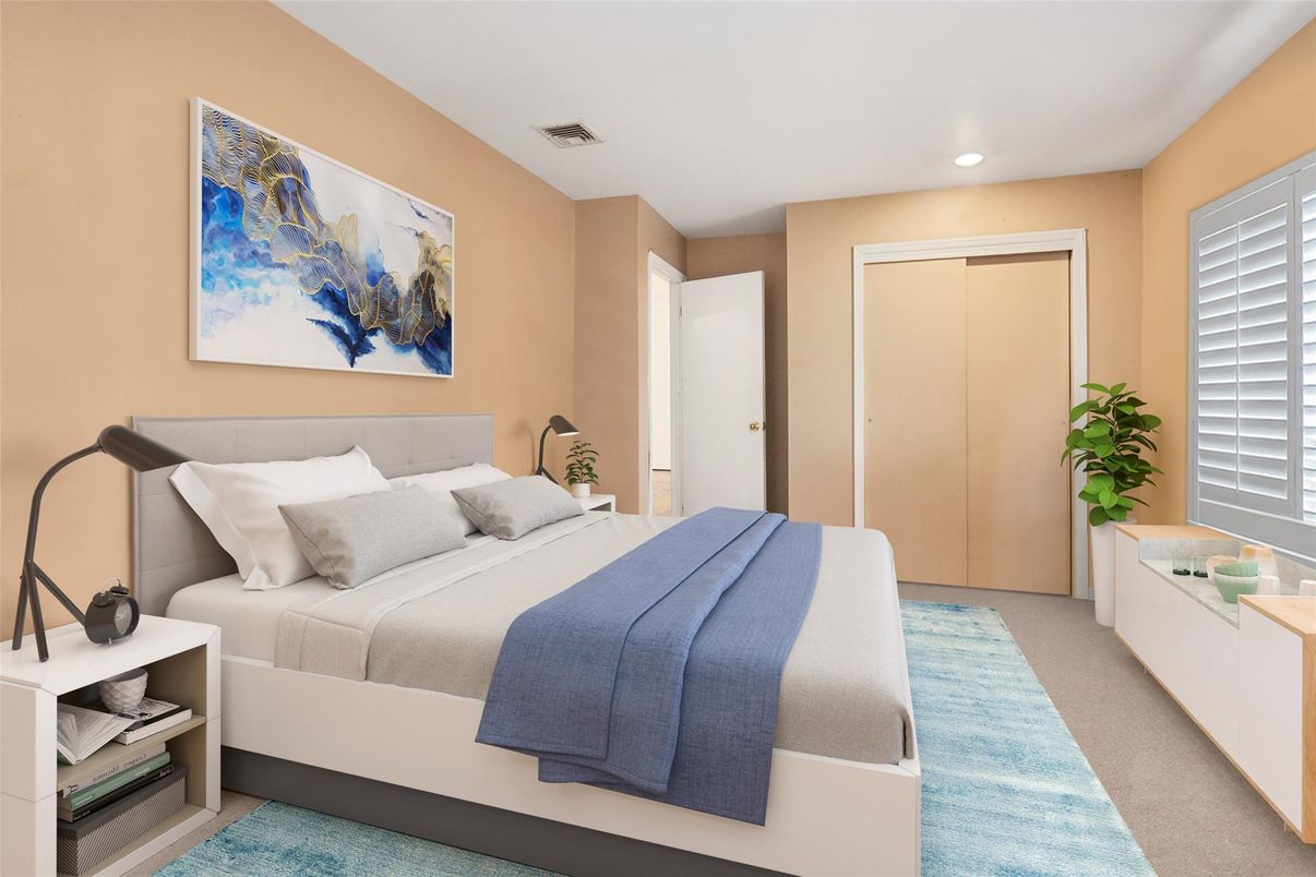Bedroom, Interior, Recessed Lighting