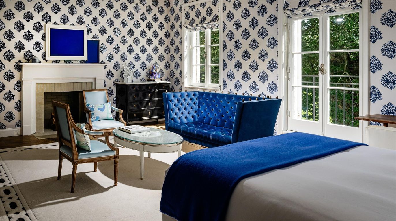Bedroom, Fireplace, Interior