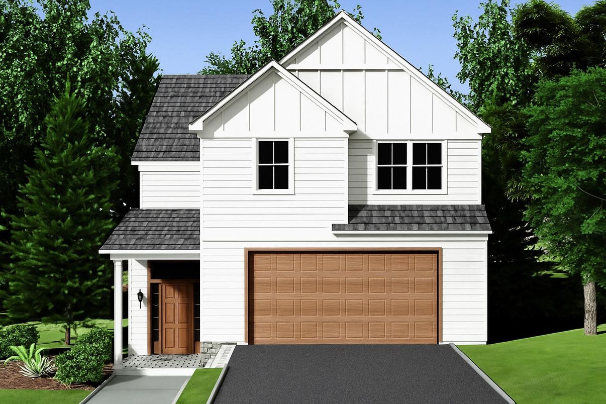 Attached, Exterior, Facade, Farmhouse