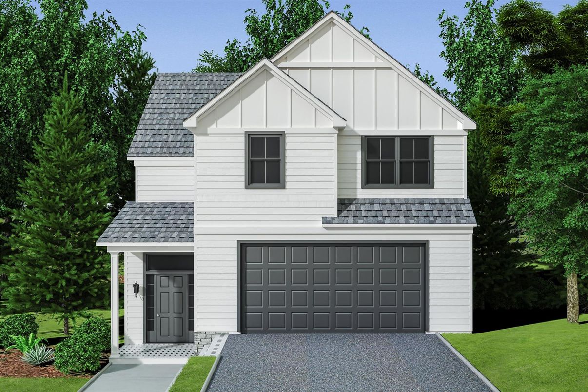 Attached, Exterior, Facade, Farmhouse