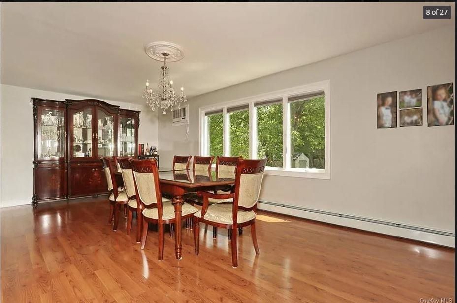 Chandelier, Dining room, Interior, Wood Texture Flooring
