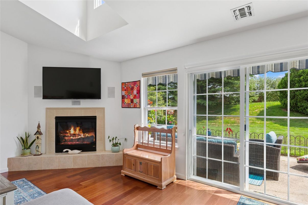 Fireplace, Interior, Wood Texture Flooring