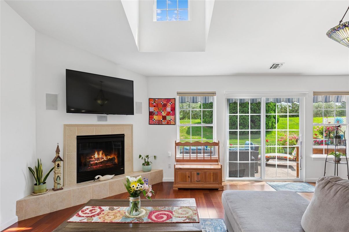 Fireplace, Interior, Living room, Wood Texture Flooring