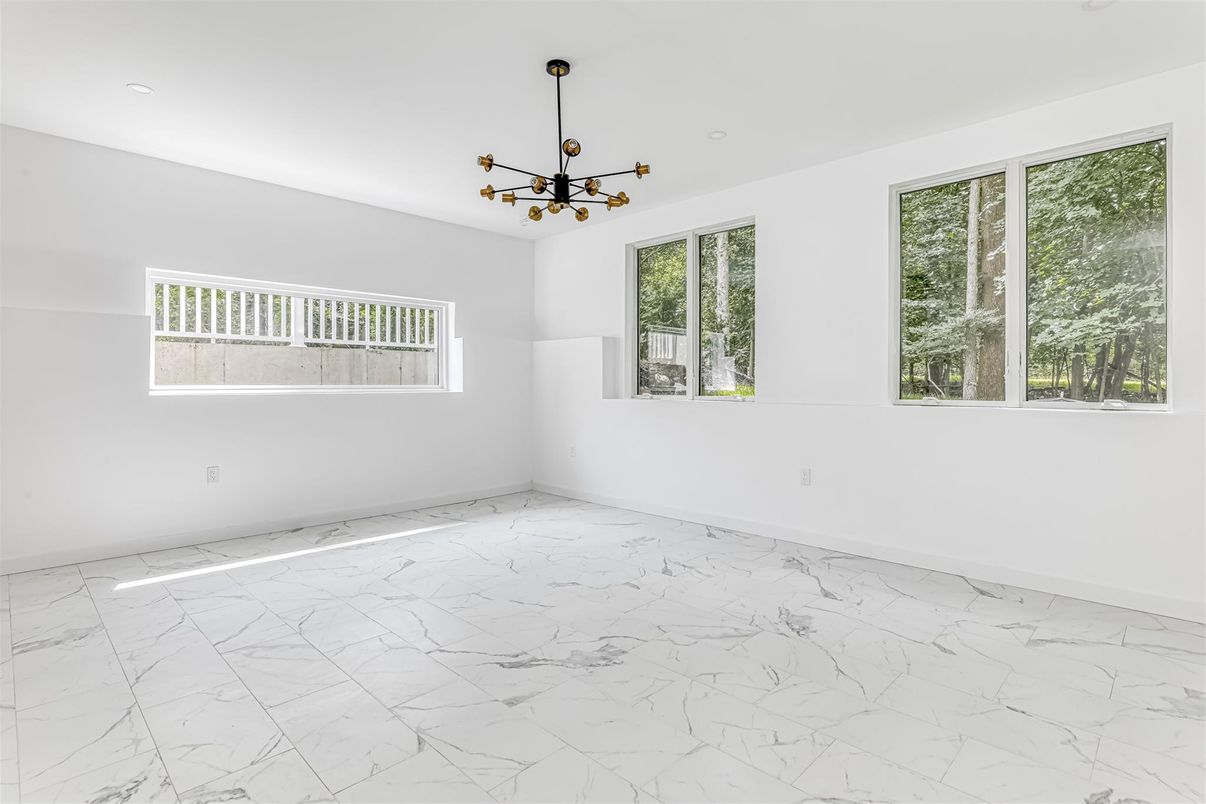 Empty room, Interior, Marble, Pendant Lights, Recessed Lighting