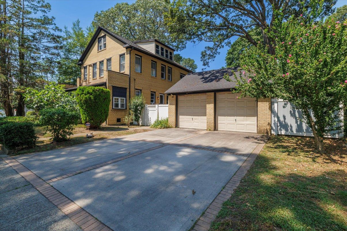 Attached, Exterior, Facade, Brick Facade, Tudor Revival