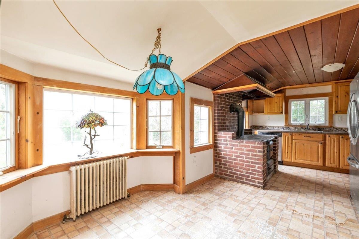 Interior, Kitchen, Stone Walls, Wooden Ceilings