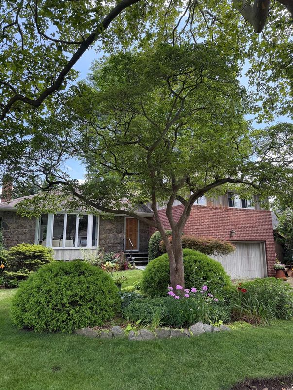 Attached, Backyard, Exterior, Facade, Brick Facade, Split Level