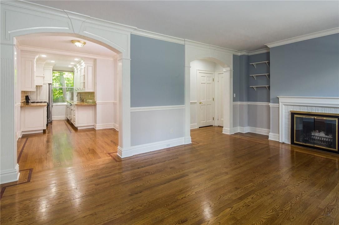 Empty room, Fireplace, Interior, Wood Texture Flooring