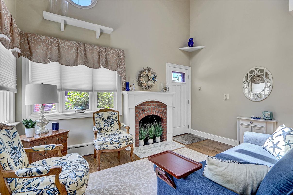 Fireplace, Interior, Wood Texture Flooring