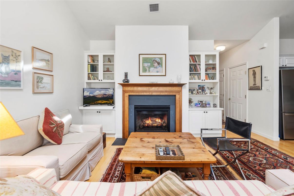 Fireplace, Interior, Living room, Wood Texture Flooring
