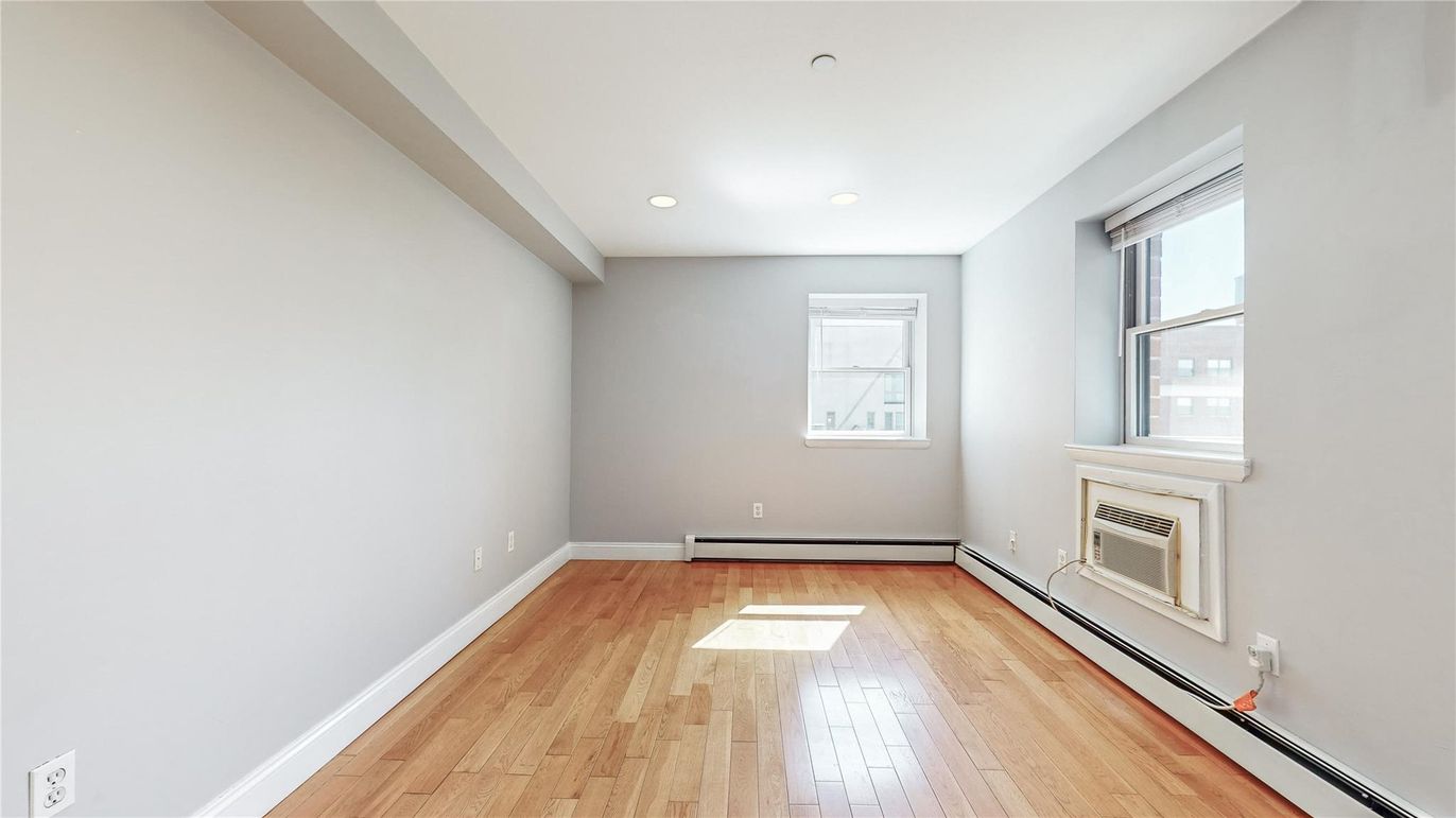 Empty room, Fireplace, Interior, Recessed Lighting, Wood Texture Flooring