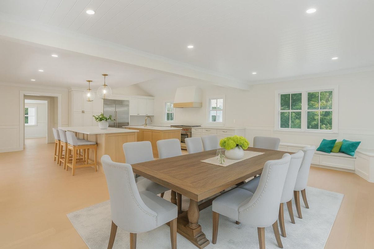 Dining room, Interior, Kitchen, Recessed Lighting