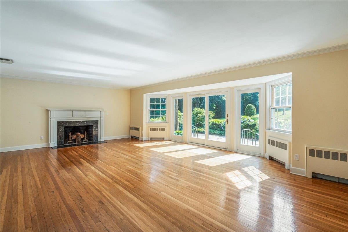 Empty room, Fireplace, Interior, Wood Texture Flooring