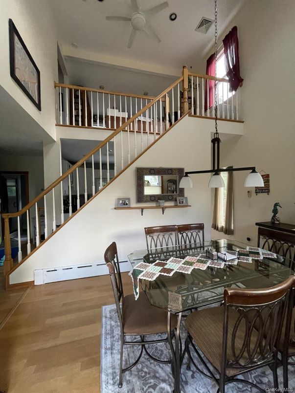 Dining room, Interior, Wood Texture Flooring