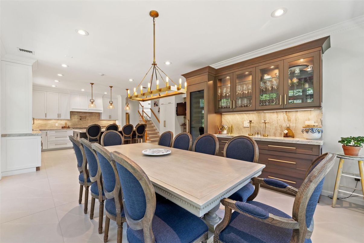 Dining room, Interior, Kitchen, Pendant Lights, Recessed Lighting