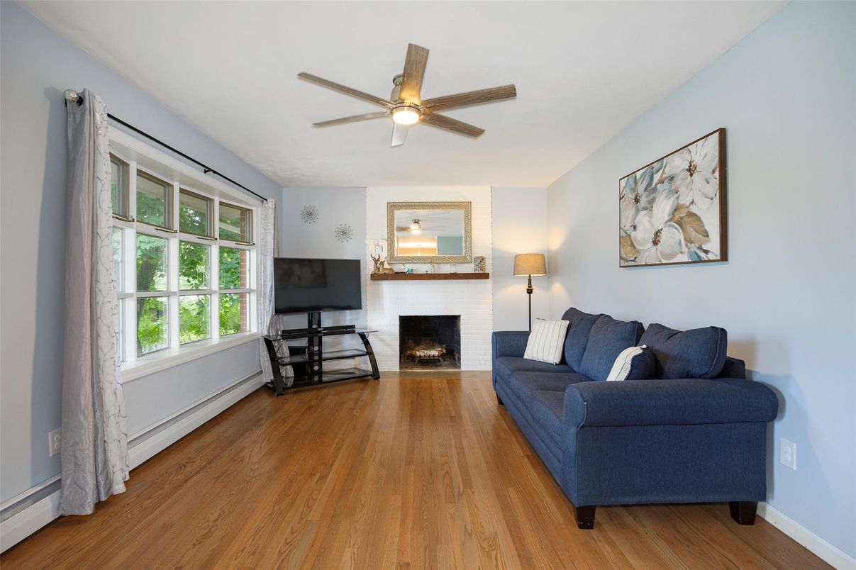 Fireplace, Interior, Wood Texture Flooring