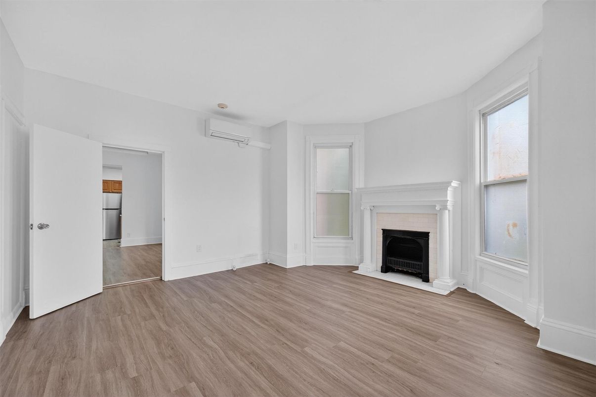 Empty room, Fireplace, Interior, Wood Texture Flooring