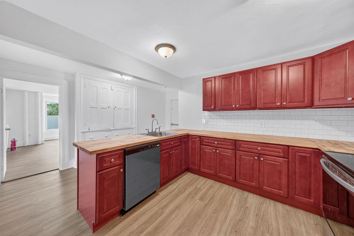 Interior, Kitchen, Wood Texture Flooring