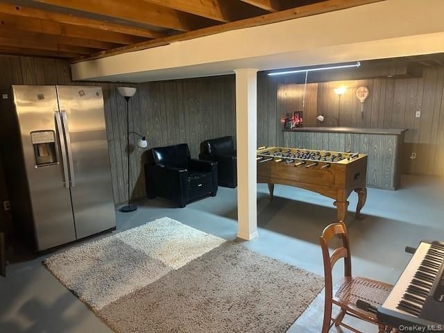 Game Room, Interior, Stainless Steel Appliances, Wooden Beams