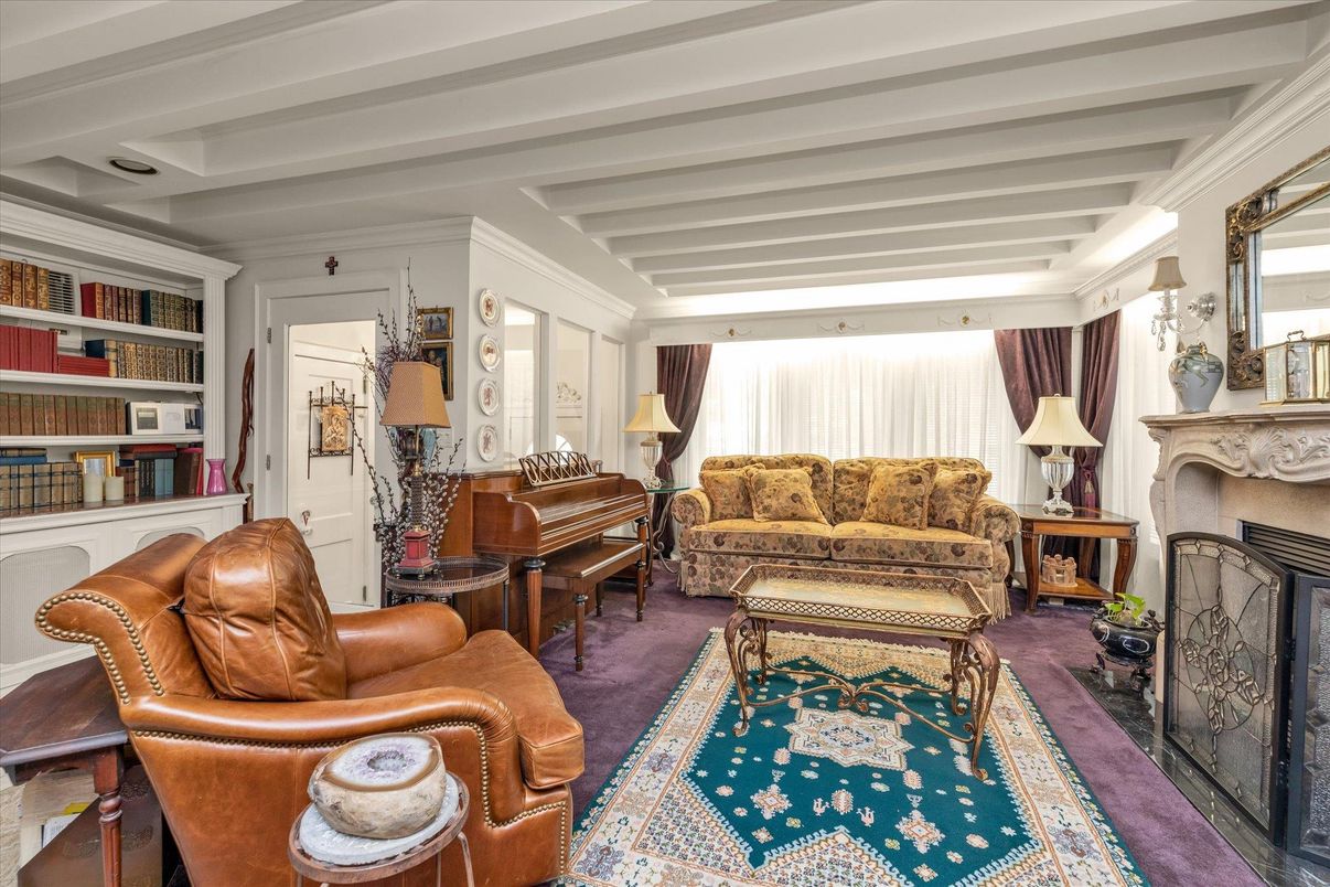 Fireplace, Interior, Living room, Piano