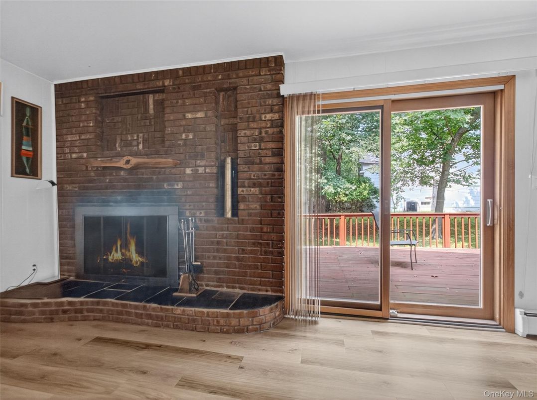 Fireplace, Interior, Stone Walls, Wood Texture Flooring