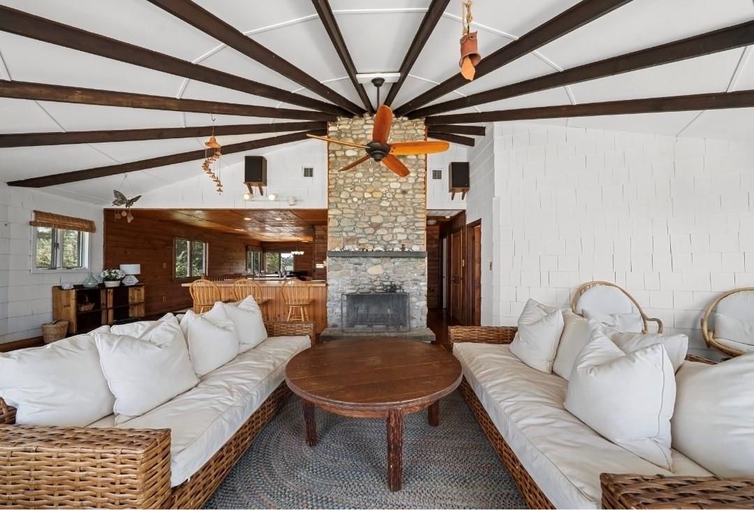 Fireplace, Interior, Living room, Stone Walls, Wooden Beams