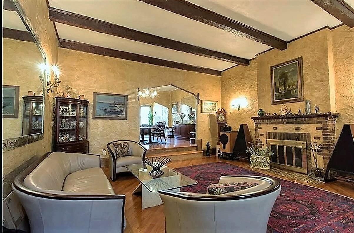 Fireplace, Interior, Wooden Beams, Wood Texture Flooring