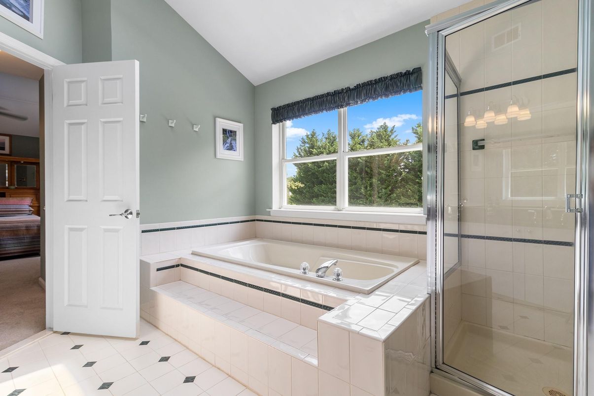 Bathroom, Glass Shower, Interior, Tile Countertops