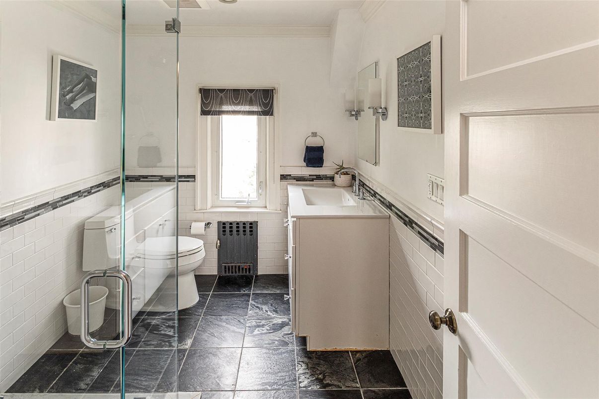 Bathroom, Dual Sink Vanities, Glass Shower, Interior