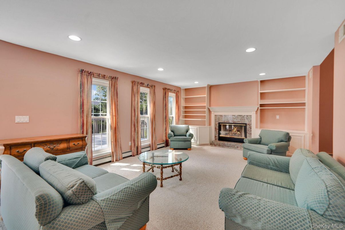 Fireplace, Interior, Living room, Recessed Lighting