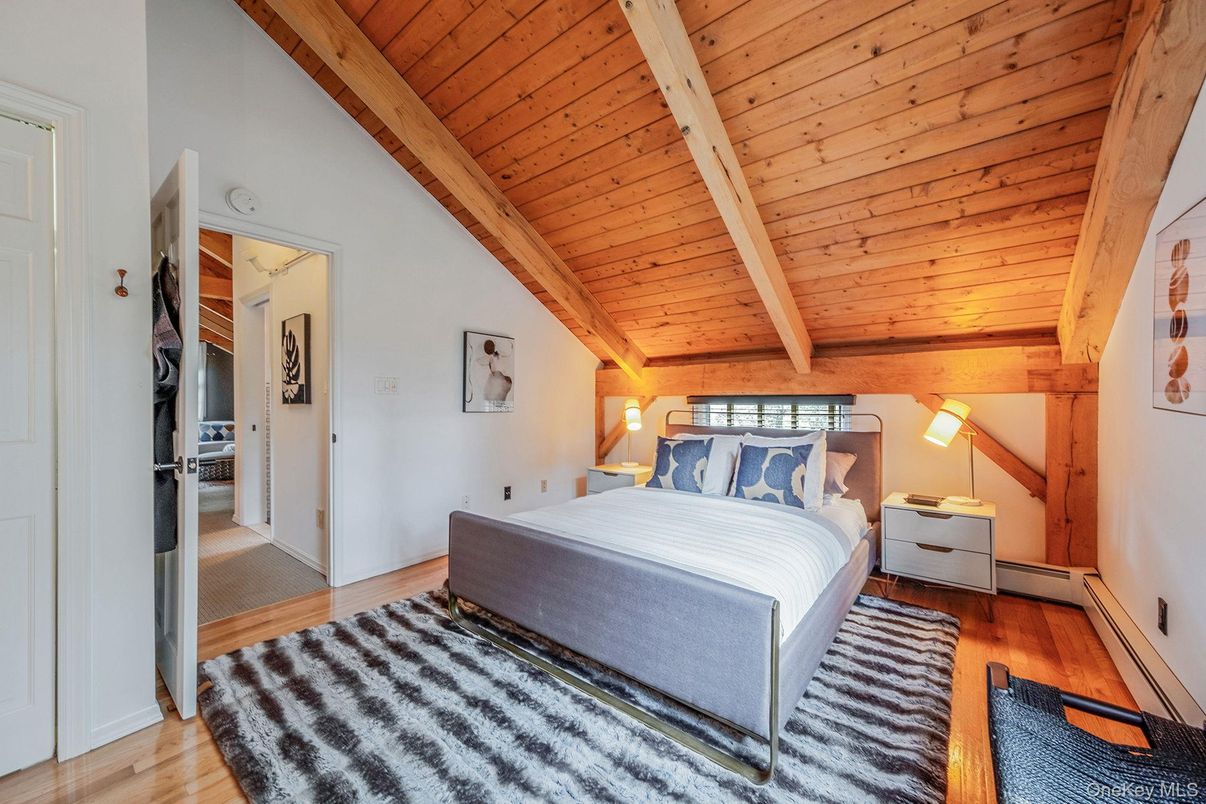 Bedroom, Interior, Wooden Beams, Wooden Ceilings, Wood Texture Flooring