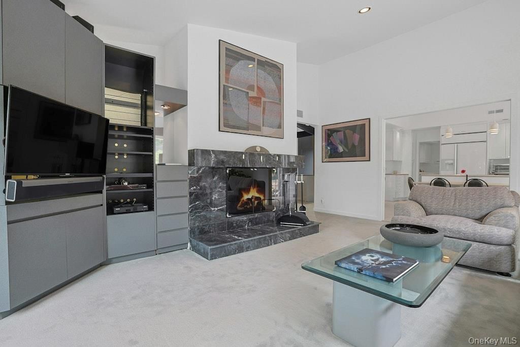 Fireplace, Interior, Living room, Recessed Lighting