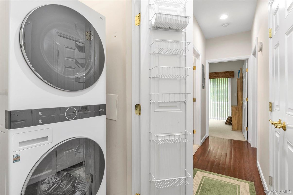 Interior, Recessed Lighting, Utility Closets, Washer, Wood Texture Flooring