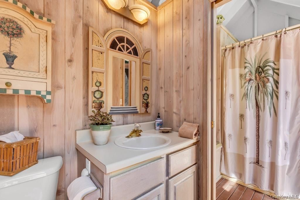 Bathroom, Interior, Wooden Walls