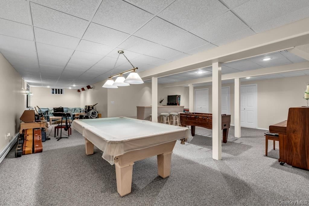 Billiard Table, Game Room, Interior, Pendant Lights, Recessed Lighting